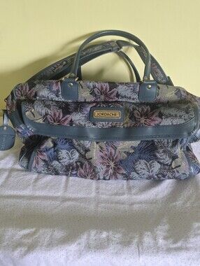 Vintage 80s Jordache Floral Tapestry Carry-on Bag
